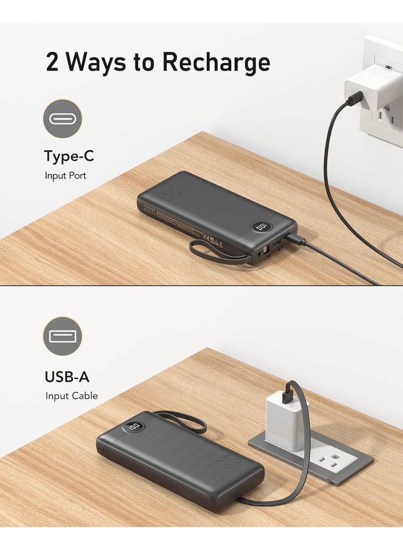 VEGER portable charger with LED display and fast charging”