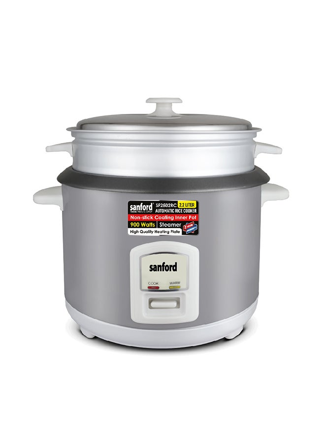 Sanford Rice Cooker 2.2 L 900 W SF2502RC-2.2L BSKitchen Storage2.2L Capacity Rice Cooker. Automatic Rice Cooker Equipped with Magnetic Controlling System. Solid Construction. Stainless Steel Top Cover. Easy to Operate. Keep Warm and Cooking Function. Non-