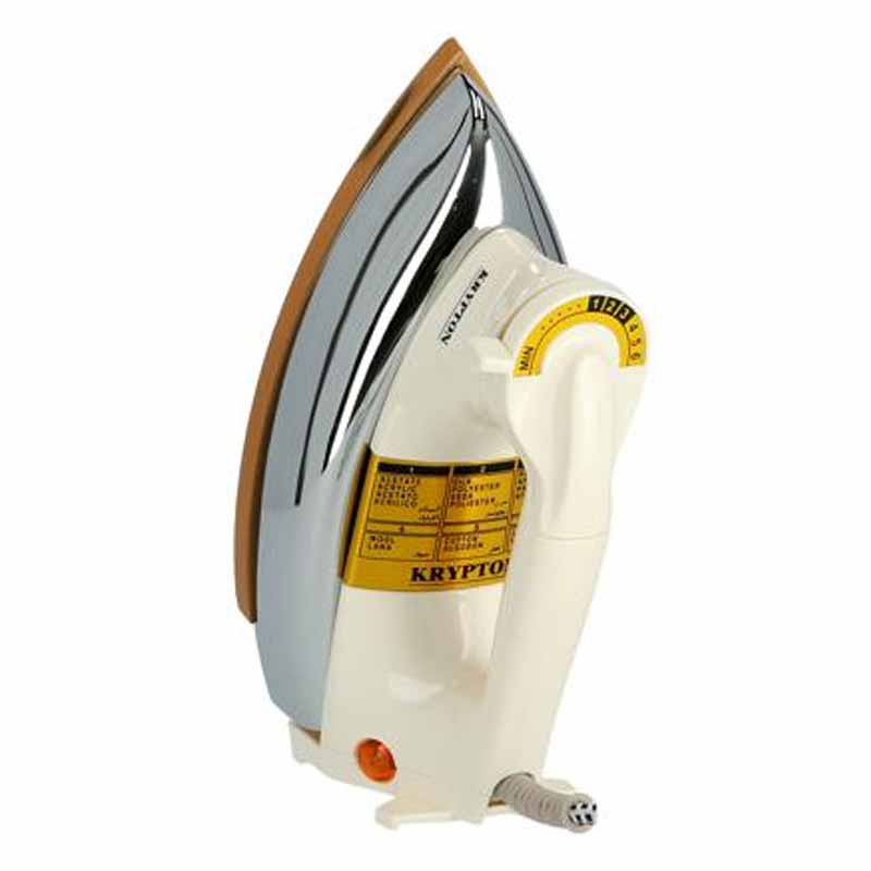 Krypton-Automatic Dry Iron 1200W KNDI6032Home AppliancesKrypton KNDI6032 is a dry iron with a Non-Stick Golden Teflon Soleplate that glides effortlessly on all clothes. Slim TipThe iron has a smooth, streamlined design with button groove for easy mobility