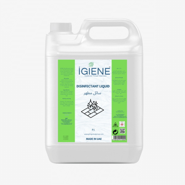 IGIENE Disinfectant Liquid 5LHome EnvironmentThe Igiene Disinfectant Liquid will maintain your surfaces clean, disinfected, and germ-free without the use of water with our Isopropyl alcohol-based surface sanitizing gel that kills up to 99.9% of bacteria.
