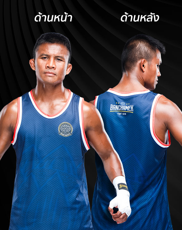 Buakaw Muay Thai Tank TopSports ClothingPerfectly answer every lifestyle of sports lovers, from practicing to exercising. Striking Lotus printing at the front and the back. Cool BuaKaw logo printing on the left chest. Cool BuaKaw logo printing at the back