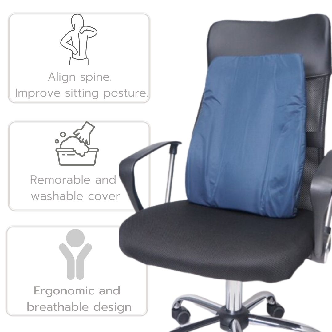 Spine Protection Rubber Latex Lumbar Back Support Cushion PillowHome & OutdoorPararaksa latex back cushion relieves aches and pains. Dimensions: 32x46x8 cm. Weight 1.6 kg. Suitable for office workers or those who have regular back pain after sitting for a