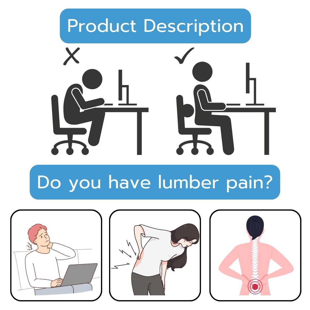 Spine Protection Rubber Latex Lumbar Back Support Cushion PillowHome & OutdoorPararaksa latex back cushion relieves aches and pains. Dimensions: 32x46x8 cm. Weight 1.6 kg. Suitable for office workers or those who have regular back pain after sitting for a