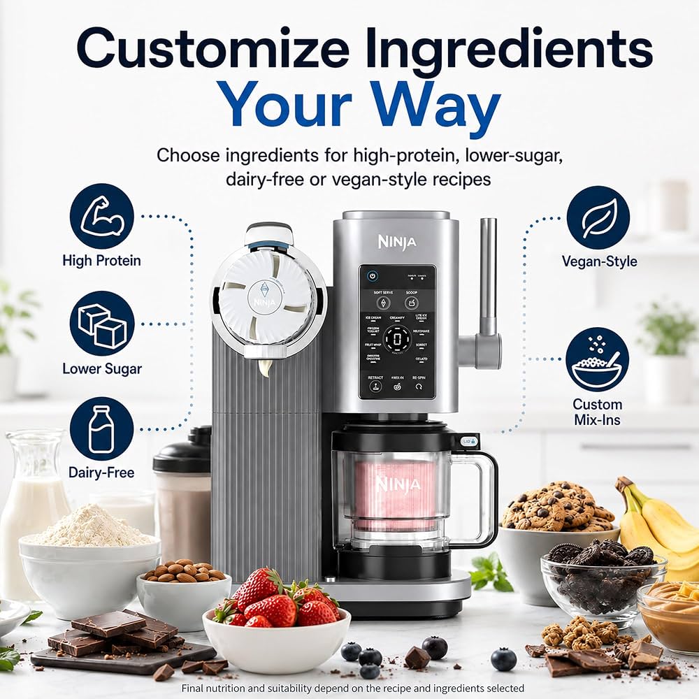 Ninja NC701 CREAMi Swirl 13-in-1 Soft Serve Ice Cream Machine