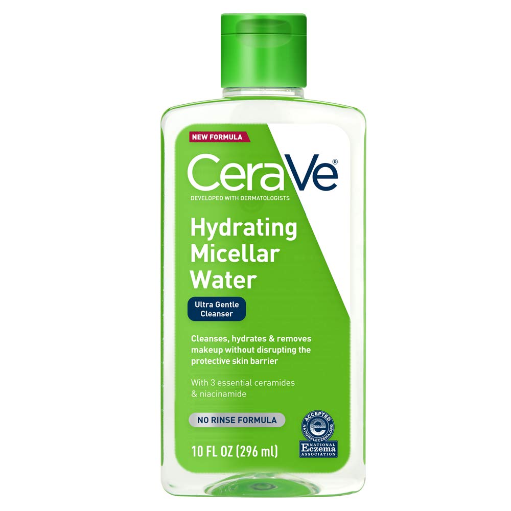 CeraVe Micellar Water, Hydrating Facial Cleanser & Eye Makeup Remover, 10 Fl. Oz, 10 Fl OzPersonal CareCeraVe Hydrating Micellar Water is a 3-in-1 no-rinse formula that cleanses, hydrates, and helps restore the skin's protective barrier. Developed with de