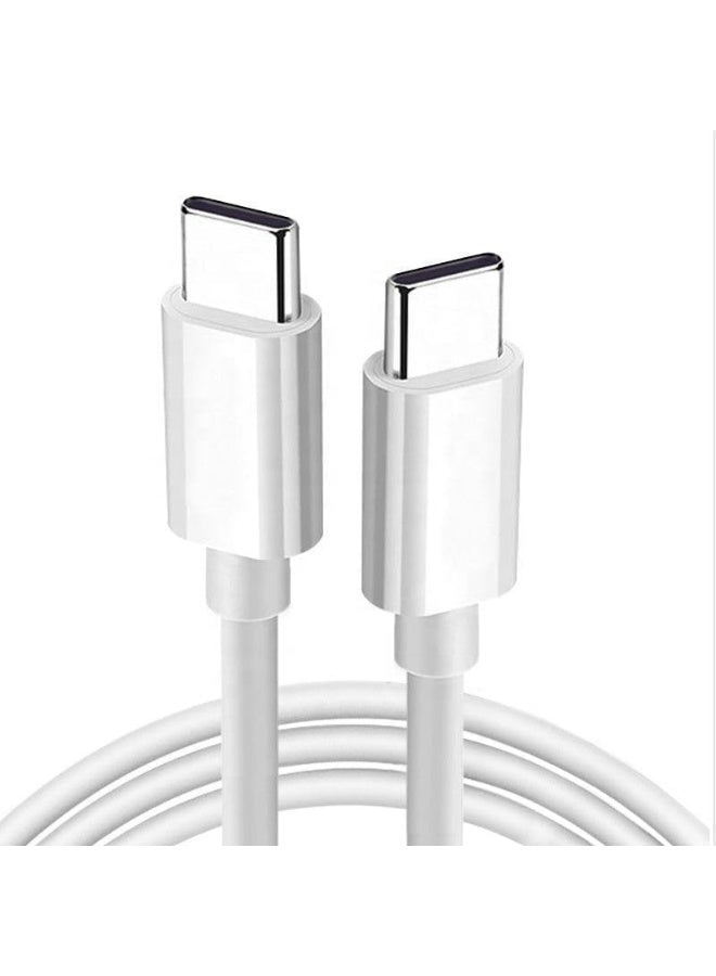 60W USB Type C Cable USB C to USB C 2.0 Cable (C to C) Compatible For iPhone 16 15 Pro Max iPad Pro Air mini 6 MacBook Pro Air Galaxy S24 S23 Ultra Z Fold Xiaomi Honor OPPO OnePlus 1M
