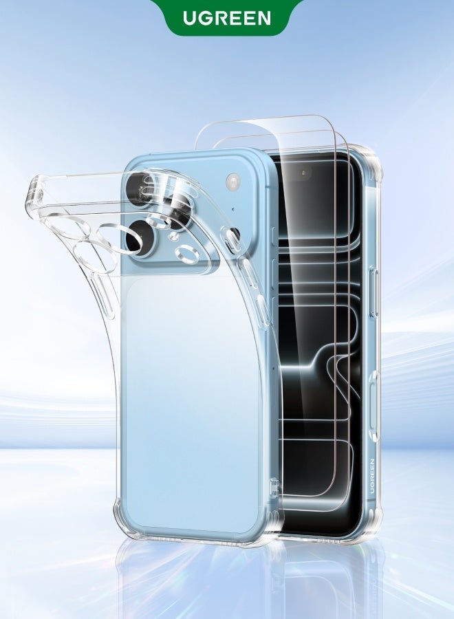 UGREEN iPhone 18 Pro / iPhone 17 Pro Clear Case & Screen Protector Kit