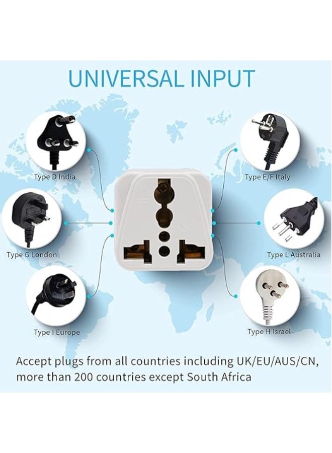 Universal travel Plug Adapter USA/Canada/EU/AU to UAE Dubai UK HK Plug Converter, 3-Pin Travel Adapter Plug, Universal Socket Travel Adaptor Converter for Business Trip Holiday Hotel Airport