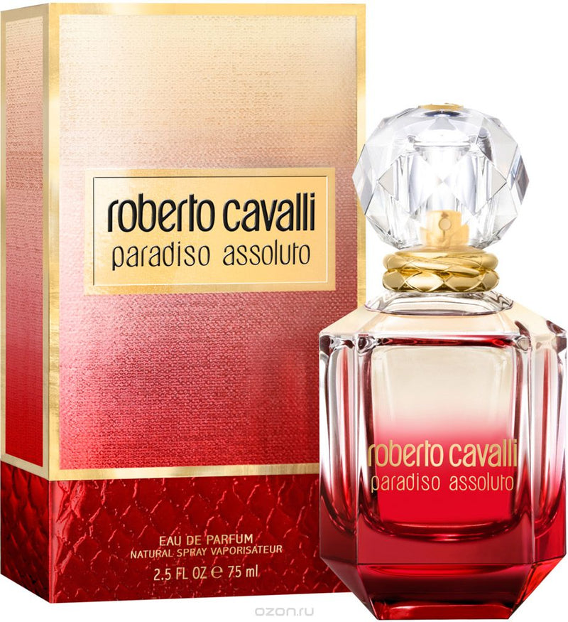 Roberto Cavalli Paradiso Assoluto For Women EDPPerfumes & FragrancesTop Note: Wisteria and Red Lily Heart Note: Jasmine and Passion-Fruit Base Note: Creamy Sandalwood and Aromatic Vanilla