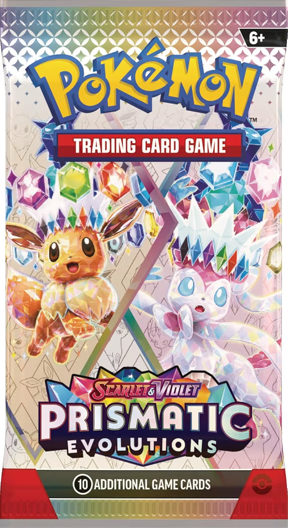 Pokémon TCG: Scarlet & Violet—Prismatic Evolutions Booster Bundle, Official Pokémon Trading Card Game Expansion, 6 Booster Packs