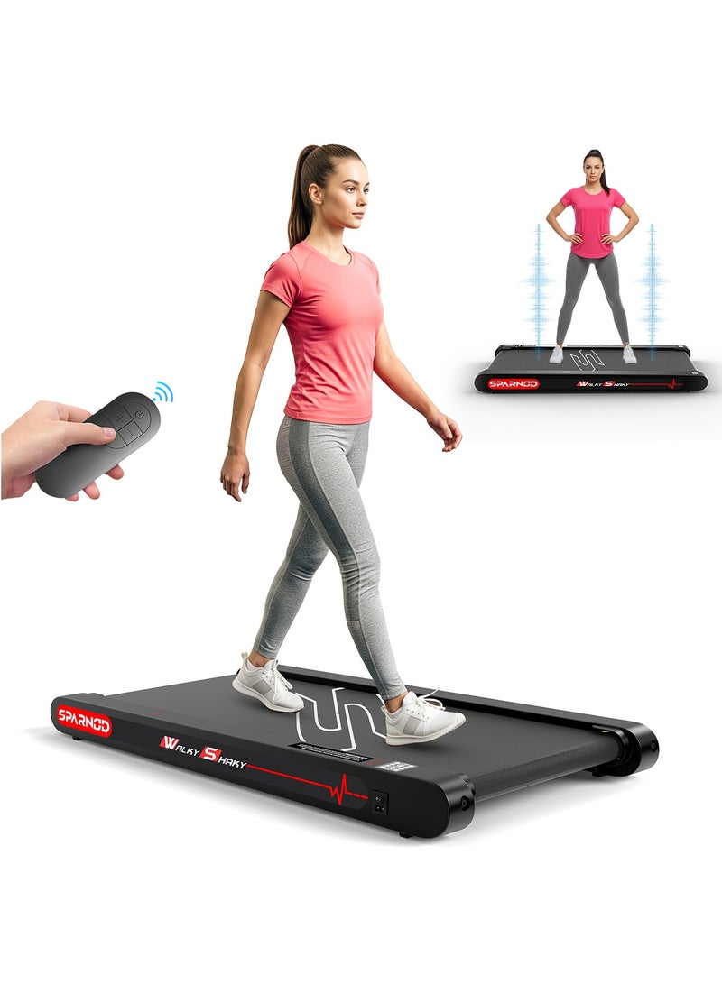 Compact electric treadmill with 4 vibration massage modes 120kg capacity