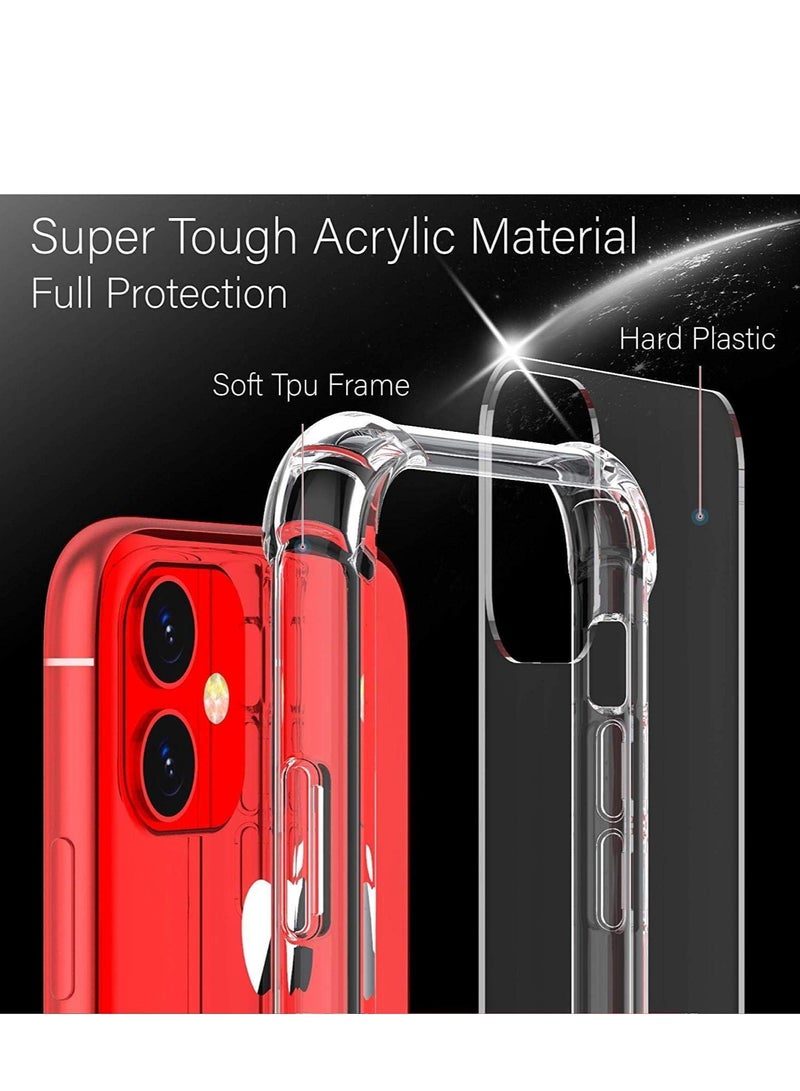 iPhone 11 Case,Ultra-Thin HD Clear Slim Soft TPU Protective Case, Hard PC Back + Soft TPU Frame Shock-Absorption AntiScratch Cover Cases for iPhone 11 (6.1 inch)