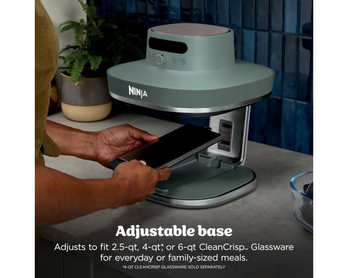 Ninja CRISPi PRO 7-in-1 Glass Air Fryer AS101UKCY – 5.7L & 2.3L Containers, 2050W, Cyberspace