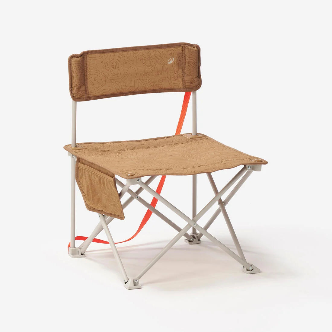 QUECHUA Low Camping Chair 100 – Compact Foldable Outdoor Chair with Carry Strap