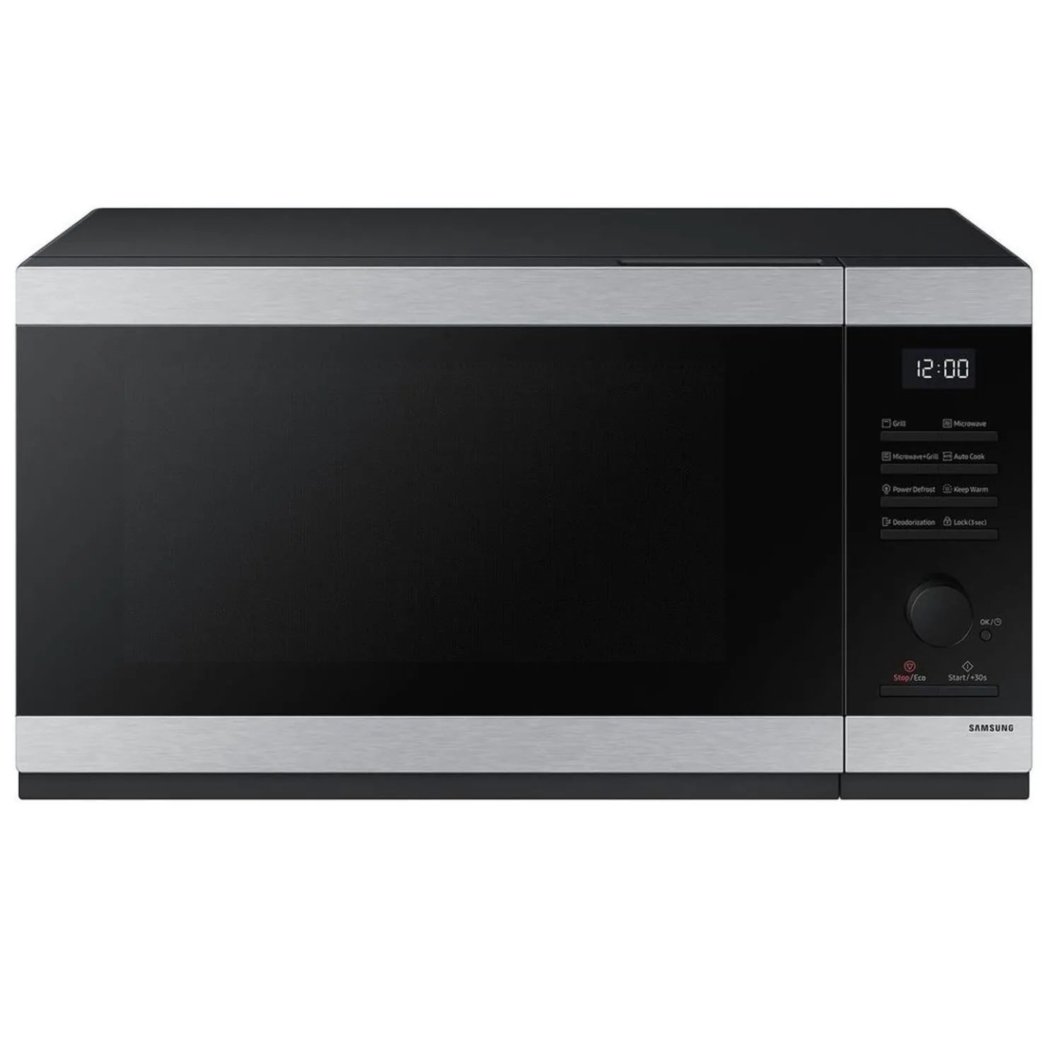 Samsung 40L Grill Microwave Oven MG40DG5524ATSG – 900W, Ceramic Enamel Interior, Recessed Handle, Black/Silver