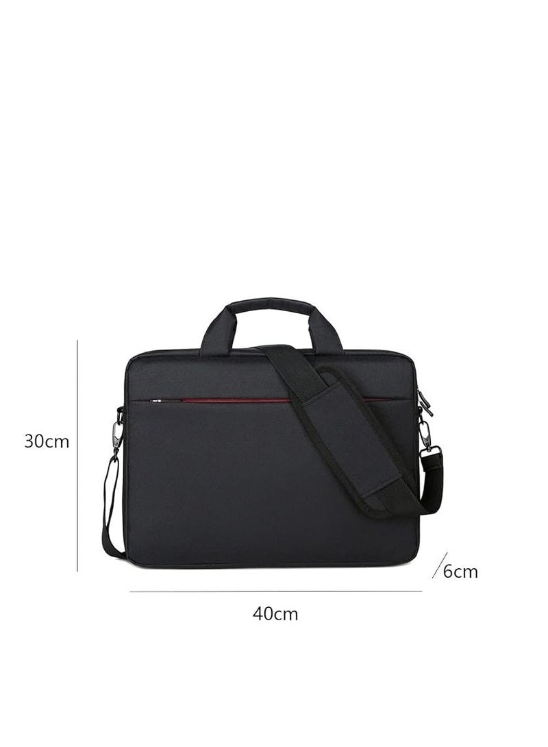 Laptop Bag Premium Laptop Case Business Briefcase Fits Up to 15.6 Inch Laptop Expandable Water-Repellent Shoulder Messenger Bag for Men/Women Computer Bag for Travel/Business/School-Black