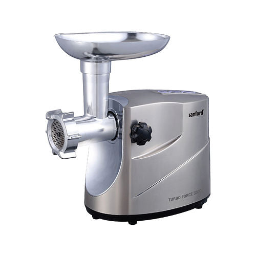 Sanford Meat Grinder 3500 Watts, SF5865MG BSKitchen AppliancesElectronics Control with LED Indicator Light. 2 Speed Control, Metal Gear Box. 100% Copper Motor. Automatic Reverse Function. Electronic Overload Protection. Stainless Steel Blade. Powerful 350