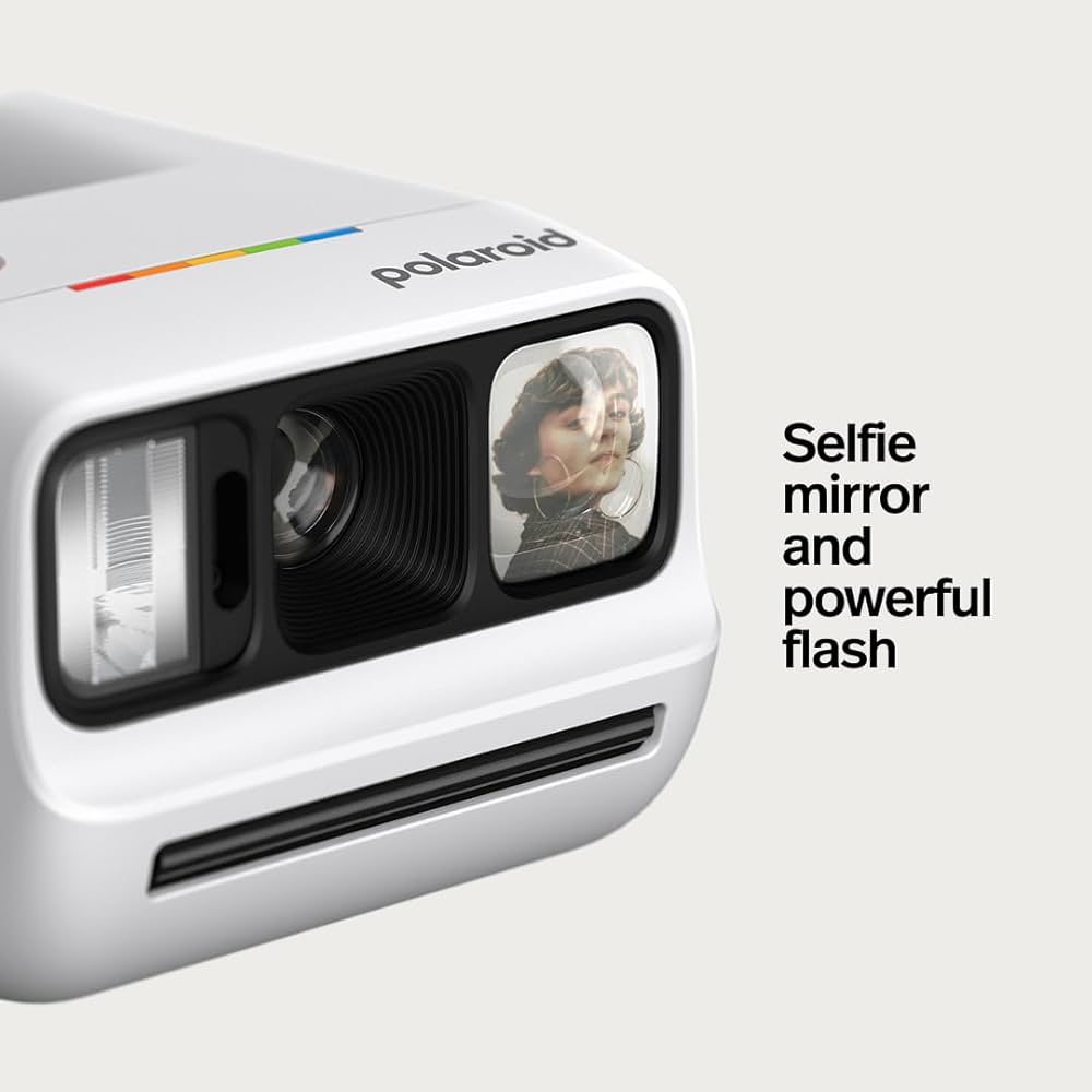 Polaroid Go Gen 3 Instant Camera | Compact Analog Camera | Polaroid Go Film Compatible | Selfie Mirror | Built-in Flash | White