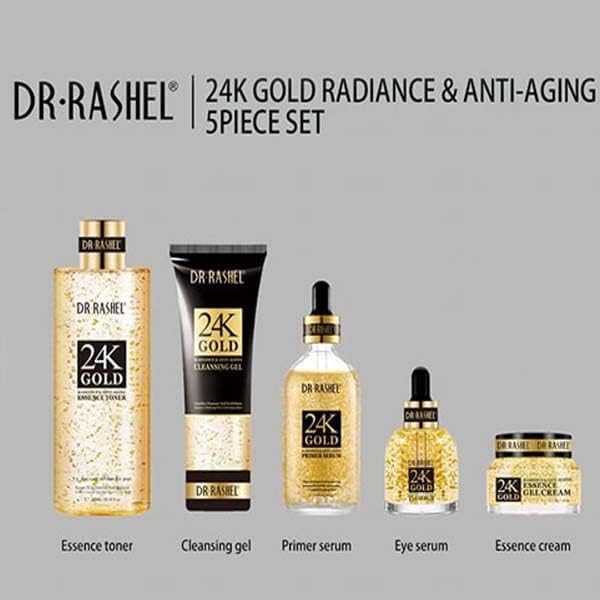 DR. RASHEL 5-Piece 24K Gold Radiance And Anti-Aging Skin Care Set 24K GoldPersonal CareElevate your skincare routine with the DR. RASHEL 24K Gold Radiance & Anti-Aging 5-Piece Skin Care Set, a luxurious collection designed to rejuvenate and nourish your s