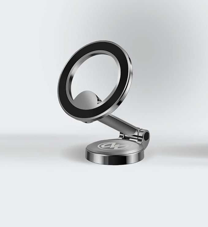 Maxwell Car Phone Holder Mount Compatible with Magsafe Safe and Strong Magnet Dashboard Car Mount Precise Gear Rotation Compatible with iPhone 16 Pro Max iPhone 15 Pro Max Samsung etc. (Silver)Car AccessoriesCompatible with Magsafe: Specifically designed