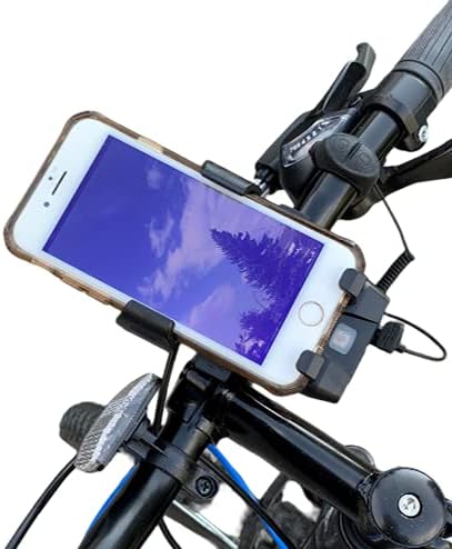 4-in-1 Multi-Functional USB Rechargeable Waterproof Bike Accessory: Phone Holder, Power Bank, Headlight & Horn