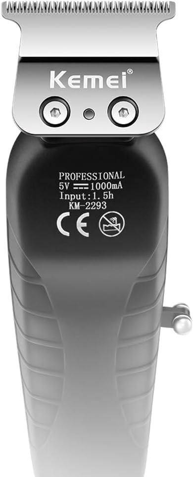 KEMEI 2293 Professional Hair/Beard Trimmer for MenMens GroomingPROFESSIONAL HAIR CLIPPERS FOR MEN: KEMEI 2293 includes a electric hair trimmer for men, 3 different length trimming guards (1/2/3mm), a USB charging cable, a bottle of lubricant oil, and a cl