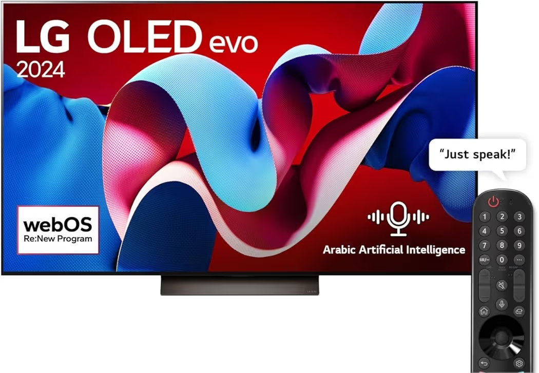 LG OLED evo C4 77-Inch Smart 4K UHD OLED TV, AI Processor, webOS 24, Dolby Vision, Dolby Atmos, Magic Remote, Black