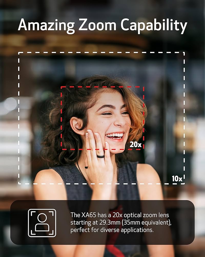 Canon XA60 Professional UHD 4K Camcorder with LCD Touchscreen and 20x Optical Zoom Lens - BlackCamerasOption to view the date and time in the on-screen display (OSD) while recording; white balance can be changed while recording. 1/2.3" CMOS Sensor, DIG!C