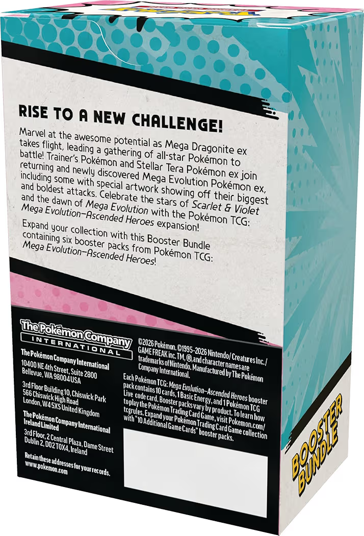 Pokémon TCG: Mega Evolution—Ascended Heroes Booster Bundle, 6 Booster Packs, Official Pokémon Trading Card Game Expansion