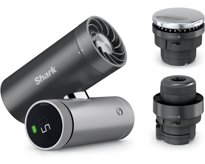 Shark ChillPill FA022UK 3-in-1 Personal Cooling Fan – Fan, Mist & InstaChill Cooling Plate, 10 Speeds, Rechargeable, Carbon