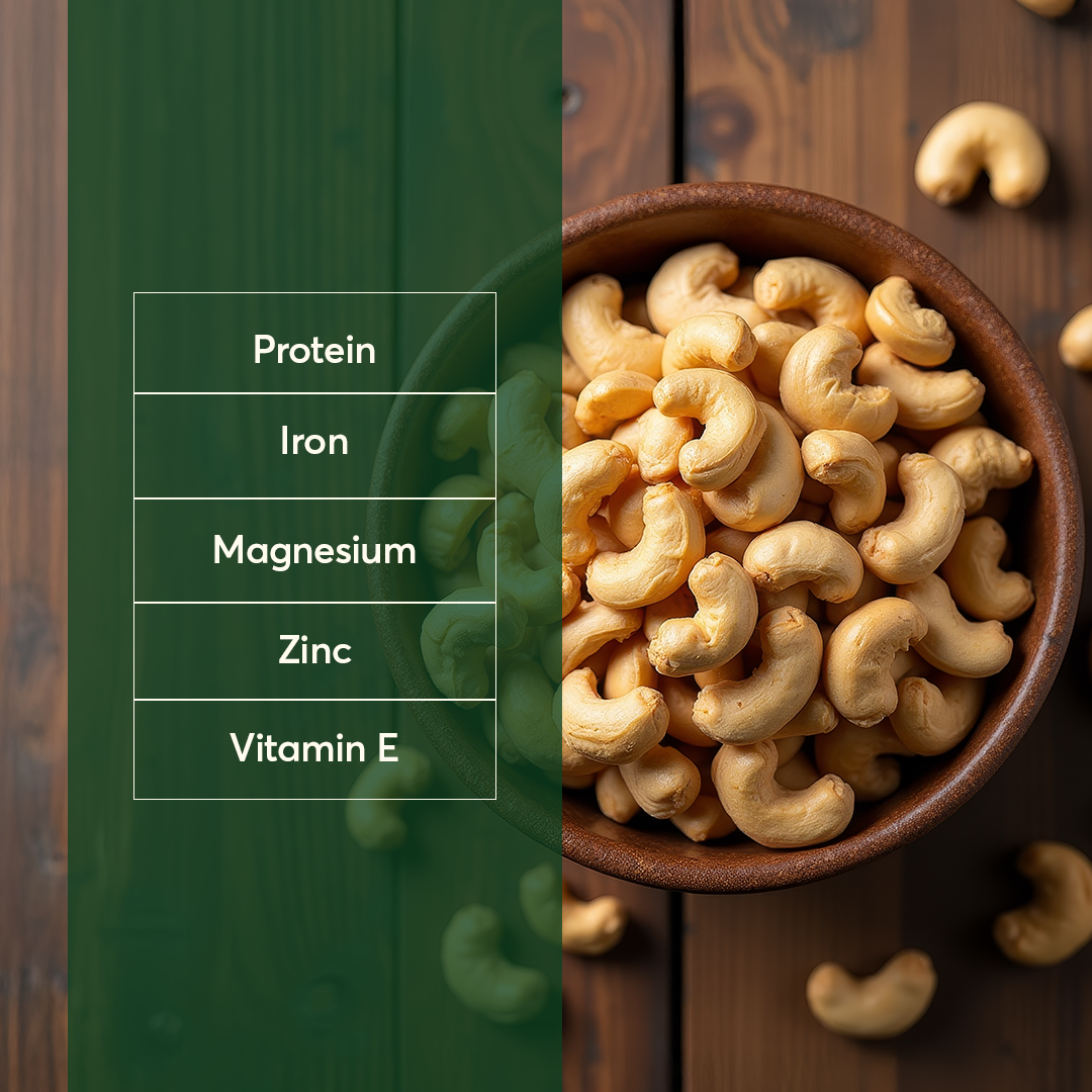 The Caphe Vietnam Premium Cashew Nuts - 1 KG | Roasted Cashew | Unsalted & Skinless | Raw W240 | Vietnamese Cashew, Ready To Eat Nuts