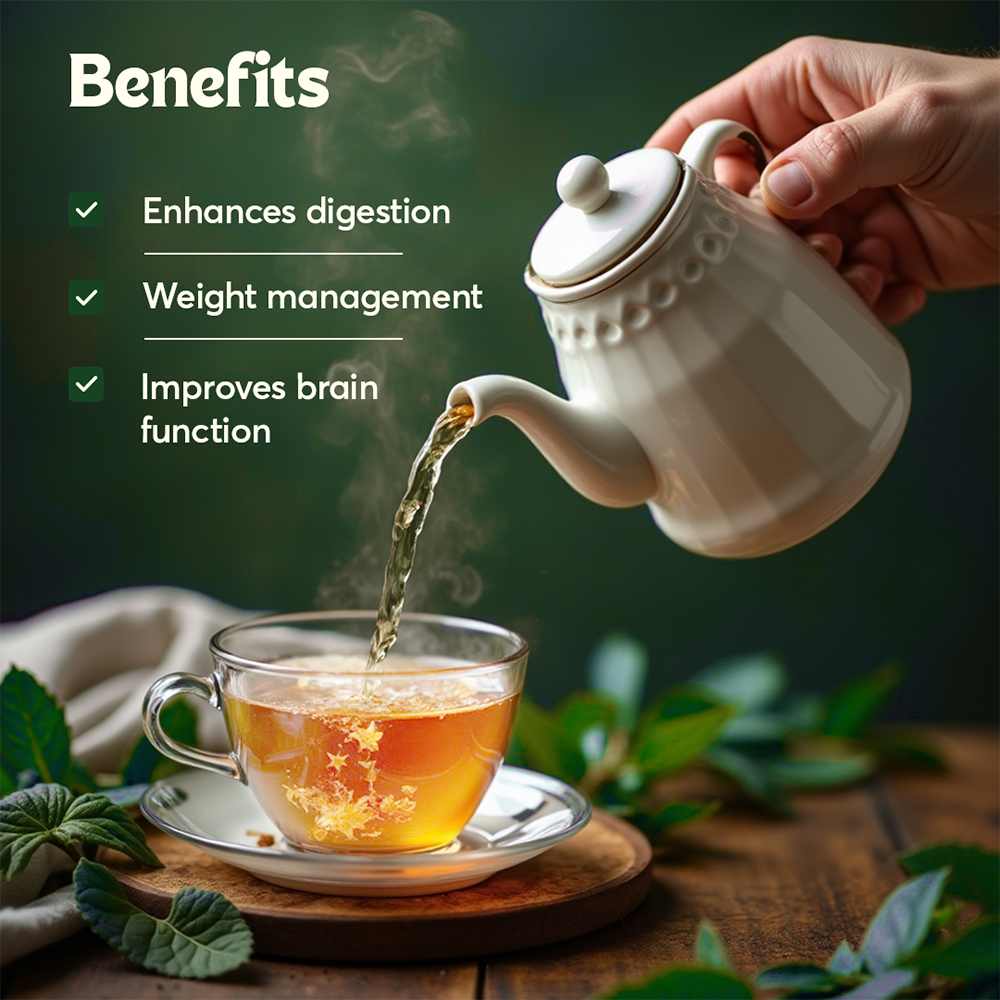 The Caphe Vietnam Cordyceps Longan Herbal Tea - 20 Sachets | Premium Tea | Immunity Boosting | Vietnamese Logan Tea, Easy To Brew