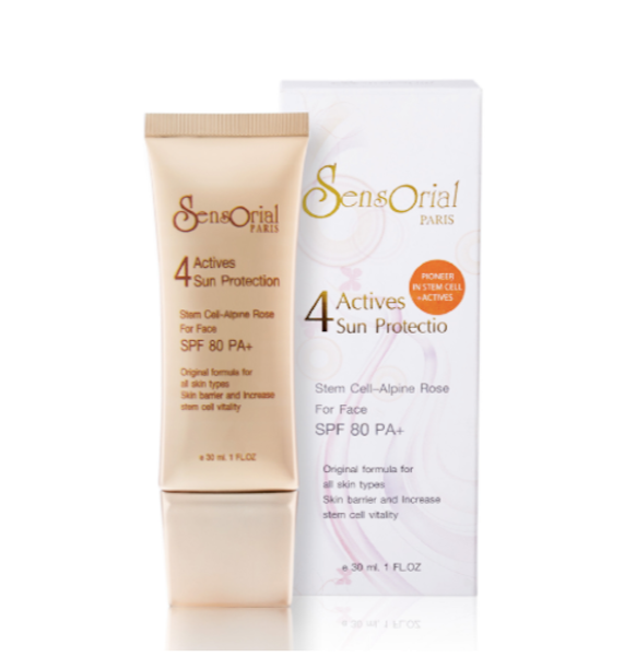 Sensorial Stem Cell Sun Protection SPF Booster 80Personal CareA mild and light sunscreen cream with a non-greasy and silk layer. Brightens your skin tone and shields with UVA, UVB and UVC protection. It can be used as concealer, make up base or cream foun