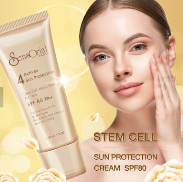 Sensorial Stem Cell Sun Protection SPF Booster 80Personal CareA mild and light sunscreen cream with a non-greasy and silk layer. Brightens your skin tone and shields with UVA, UVB and UVC protection. It can be used as concealer, make up base or cream foun