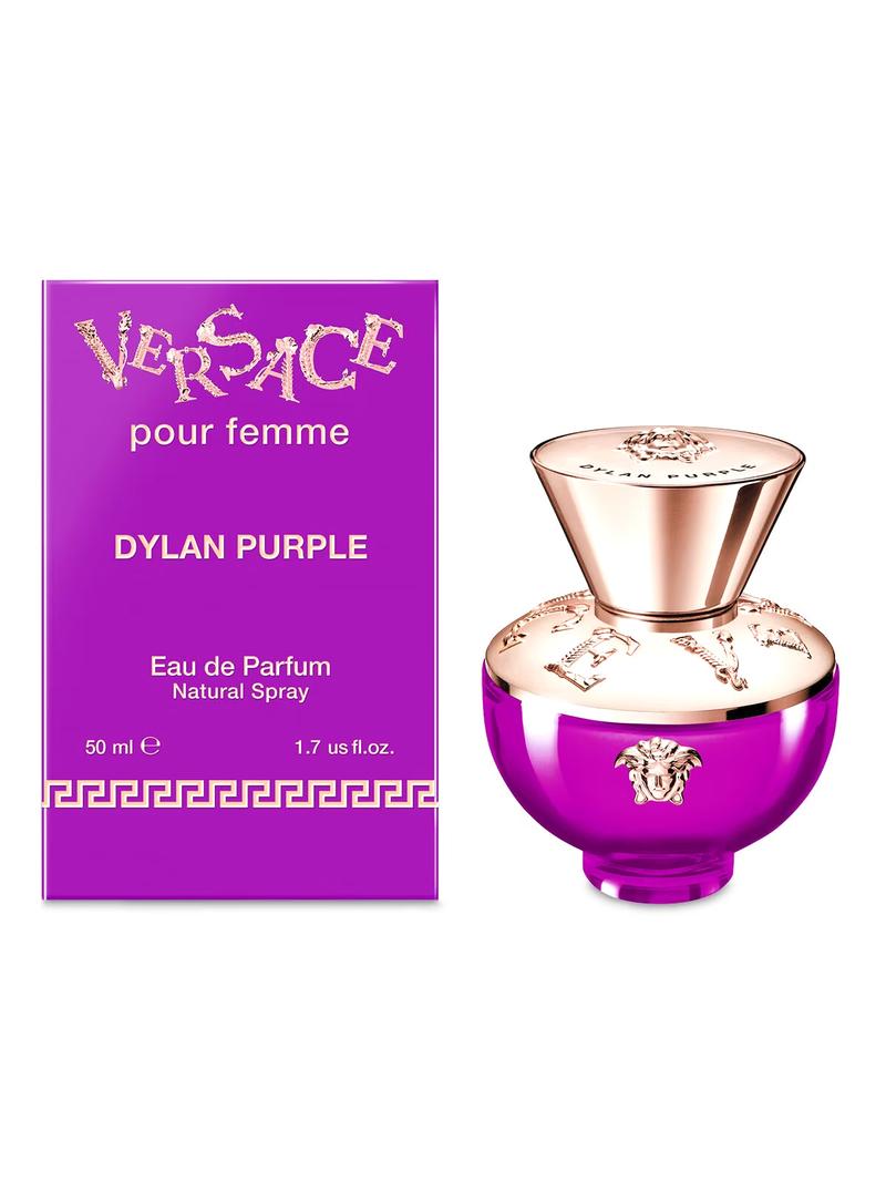Versace Pour Femme Dylan Purple Eau De ParfumPerfumes & FragrancesDylan Purple is a bright and elegant fragrance. A sparkling bergamot is blended with the joyful tones of a freshly harvested orange, while the delicate scents of freesia deliver an explosio
