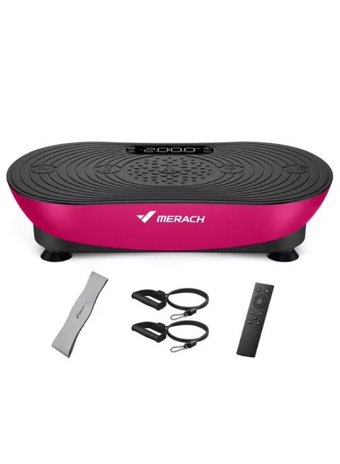 MERACH Vibration Plate Exercise Machine, Full Body Fitness Platform with LED Touch Screen, Bluetooth Speaker, Resistance Bands, Weight Loss & Muscle Activation