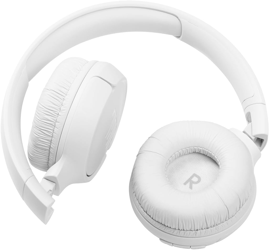 JBL Tune 510BT: Wireless On-Ear Headphones with Pure bass Sound - White, MediumHeadphones🎧 JBL Pure Bass Sound – Signature sound that delivers deep, powerful bass for music lovers. 🔋 Up to 40 Hours of Playback – Long battery life with quick 5-minute rec