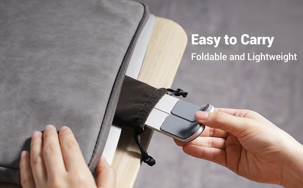 UGREEN Aluminum Alloy Adjustable Laptop Stand – Ergonomic, Portable & Foldable, Compatible with MacBook Pro/Air, Chromebook, MateBook & MoreComputer & Laptop AccessoriesStable Triangle DesignElevate your laptop to the optimal viewing angle with the UGREEN
