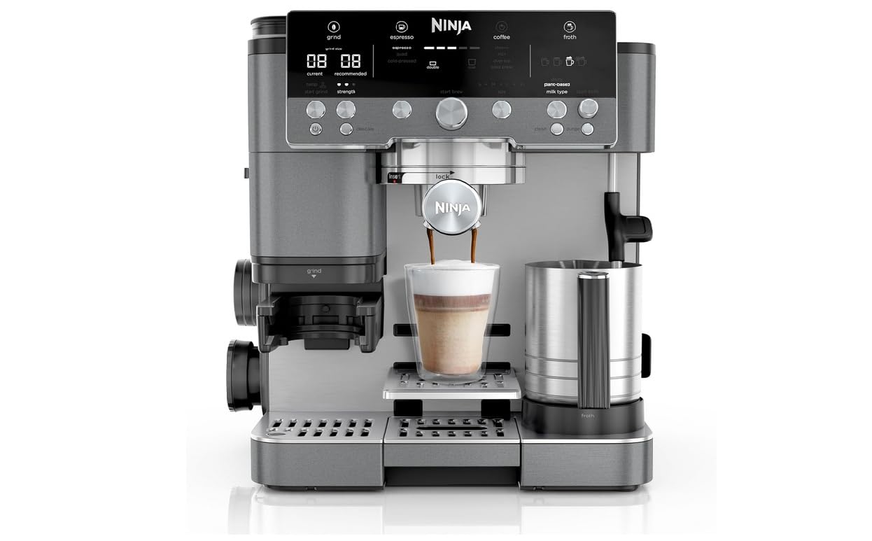 Ninja Luxe Premier 3-in-1 Coffee Maker – Espresso, Cold Brew & Filter Coffee, Dark Grey ES601EUGM