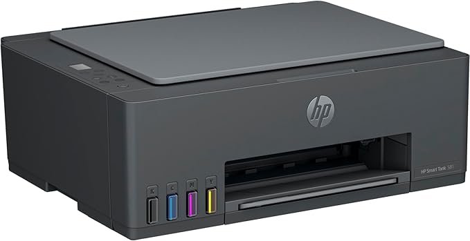 HP Smart Tank 581 Wireless All-in-One Printer – Print, Scan, Copy – Up to 6000 Black or 6000 Colour Pages, High-Yield Ink Tank, Wi-Fi, HP Smart App – Grey [4A8D4A]