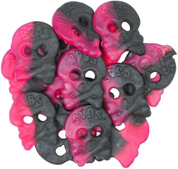 Swedish Raspberry Licorice Sour Skull Bubs