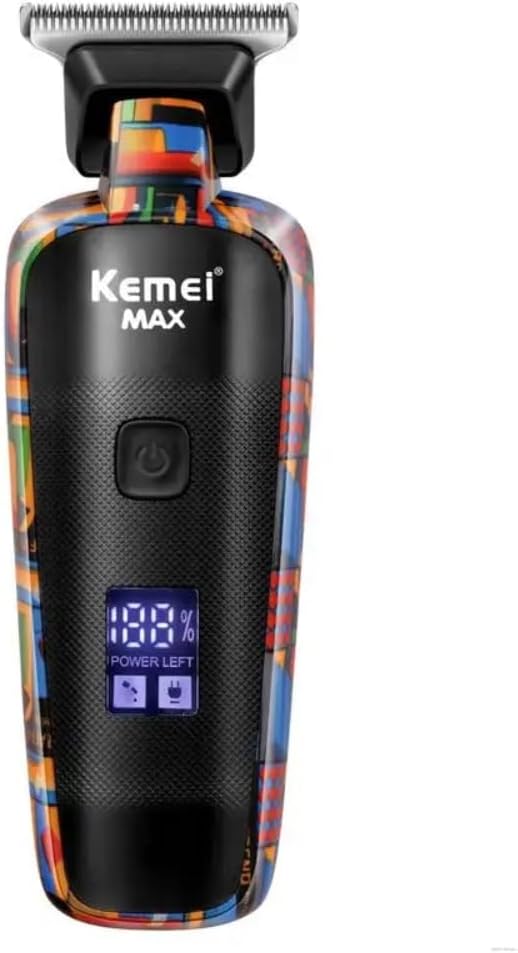 Kemei KM-MAX5090 Professional Cordless Electric Hair Clippers for Men LCD Display Rechargeable Beard TrimmerMens GroomingShort tooth pitch carving head The head adopts R-shaped design, which will not hurt the skin when used.Professional Cordless Hair Trim