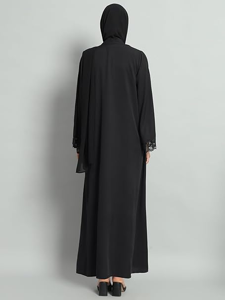 Islamic wear abaya with hijab set - black