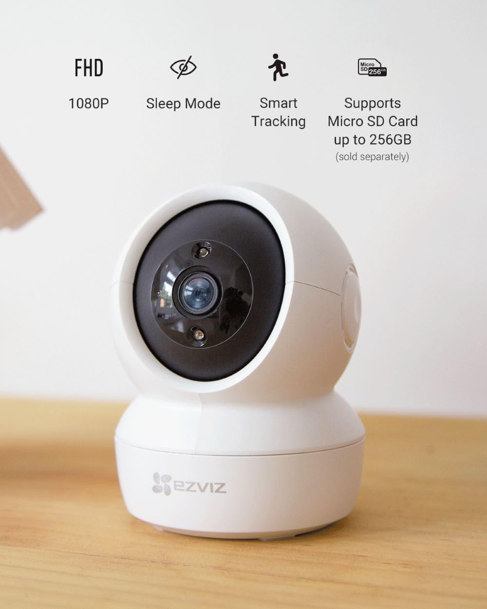 EZVIZ C6N Security Camera 1080p CCTV Camera for Home Wifi Indoor 360 CameraSecurity & Surveillance SystemsThe C6N from EZVIZ comes equipped with a Smart IR function, which uses advanced infrared (IR) lighting to capture more details in dim light. With its