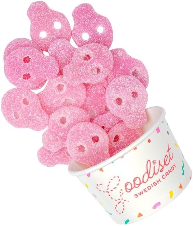 Goodiset Pinky Fizzy Vibes Skulls Sour Swedish Candy 150g