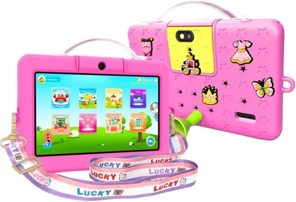 Oteeto Tab 5 Travel Mate 7 inch IPS LED Display 5G Wifi Kids Tablet with 4GB RAM and 128GB ROM and 300OmAh BatteryTabletsPortable Powerhouse: Lightweight tablet packs a powerful 300OmAh battery for hours of entertainment or productivity on a single charge