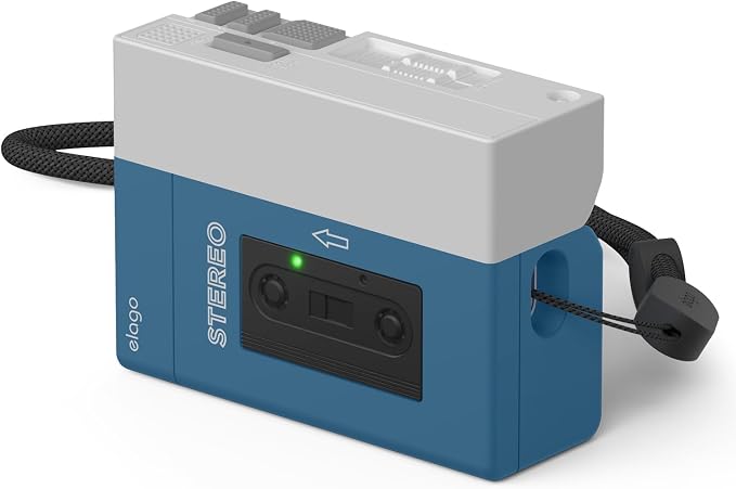 elago Cassette Player Hang Case for AirPods Pro 2 – Blue