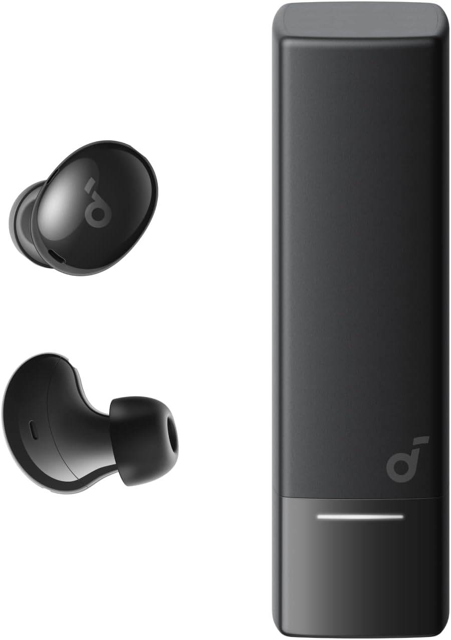 Soundcore A30i by Anker – Noise Cancelling Wireless Earbuds, Bluetooth 5.4, IP54, Lightweight & Stylish DesignHeadphonesOn-the-Go Design: Featuring a chic lipstick-shaped case that’s all about making a statement, soundcore A30i makes style and comfort a p