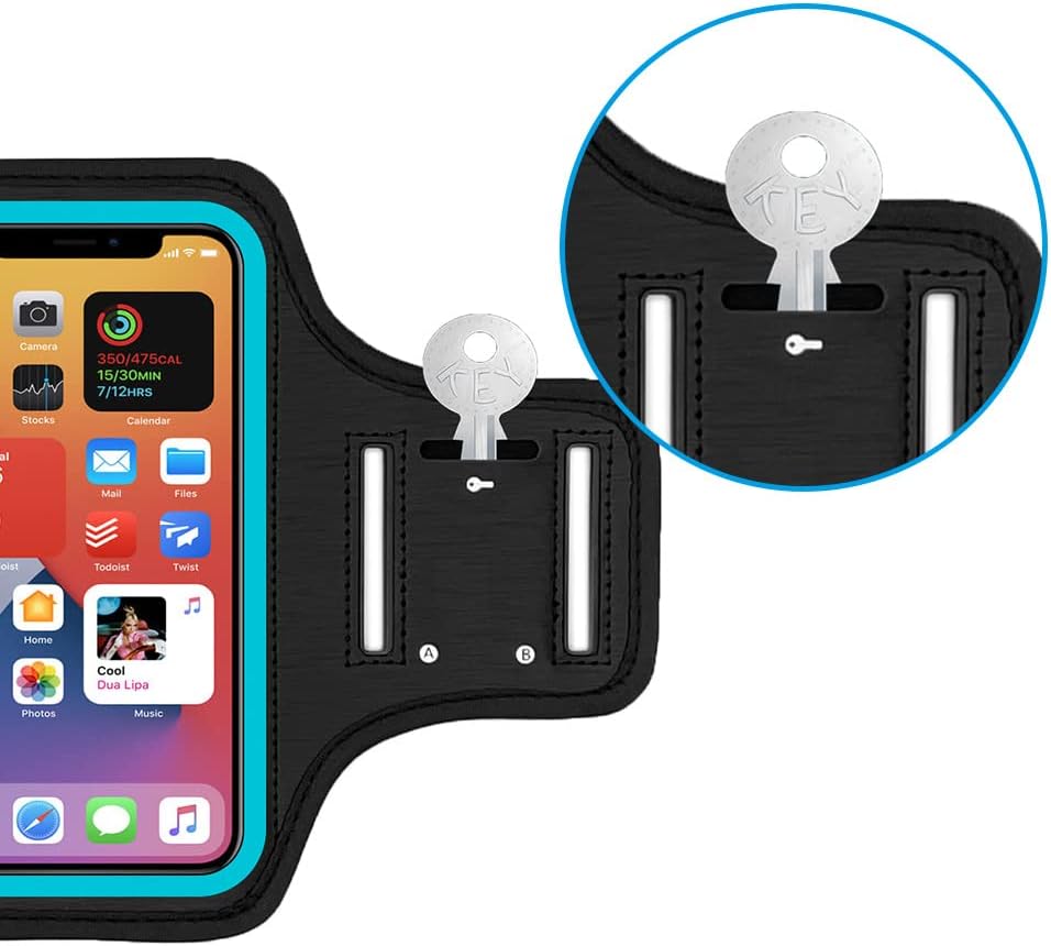 AMERTEER Armband Phone Holder For Running With Key HolderMobile AccessoriesUnique Zipper Slot DesignThe zippered pocket holds your car keys and small valuables. Highly Sensitive Touch ScreenCell phone armbands ultra clear and sensitive screen enables you