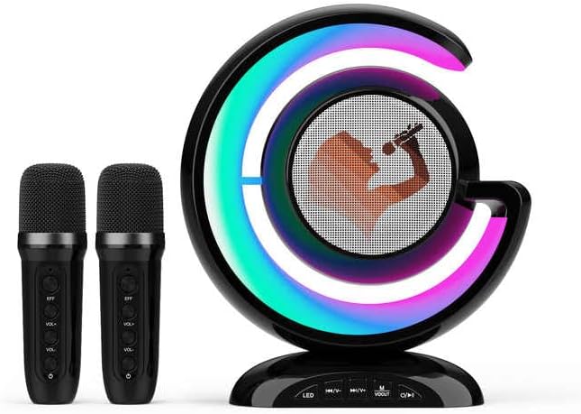 Portable Mini Wireless Bluetooth Speaker with LED Lights – Built-in Mic, KTV Sound, Karaoke Speaker for Parties & EventsAudio & VideoElevate any party or event with the portable mini Bluetooth speaker, featuring LED lights and built-in microphone for perf